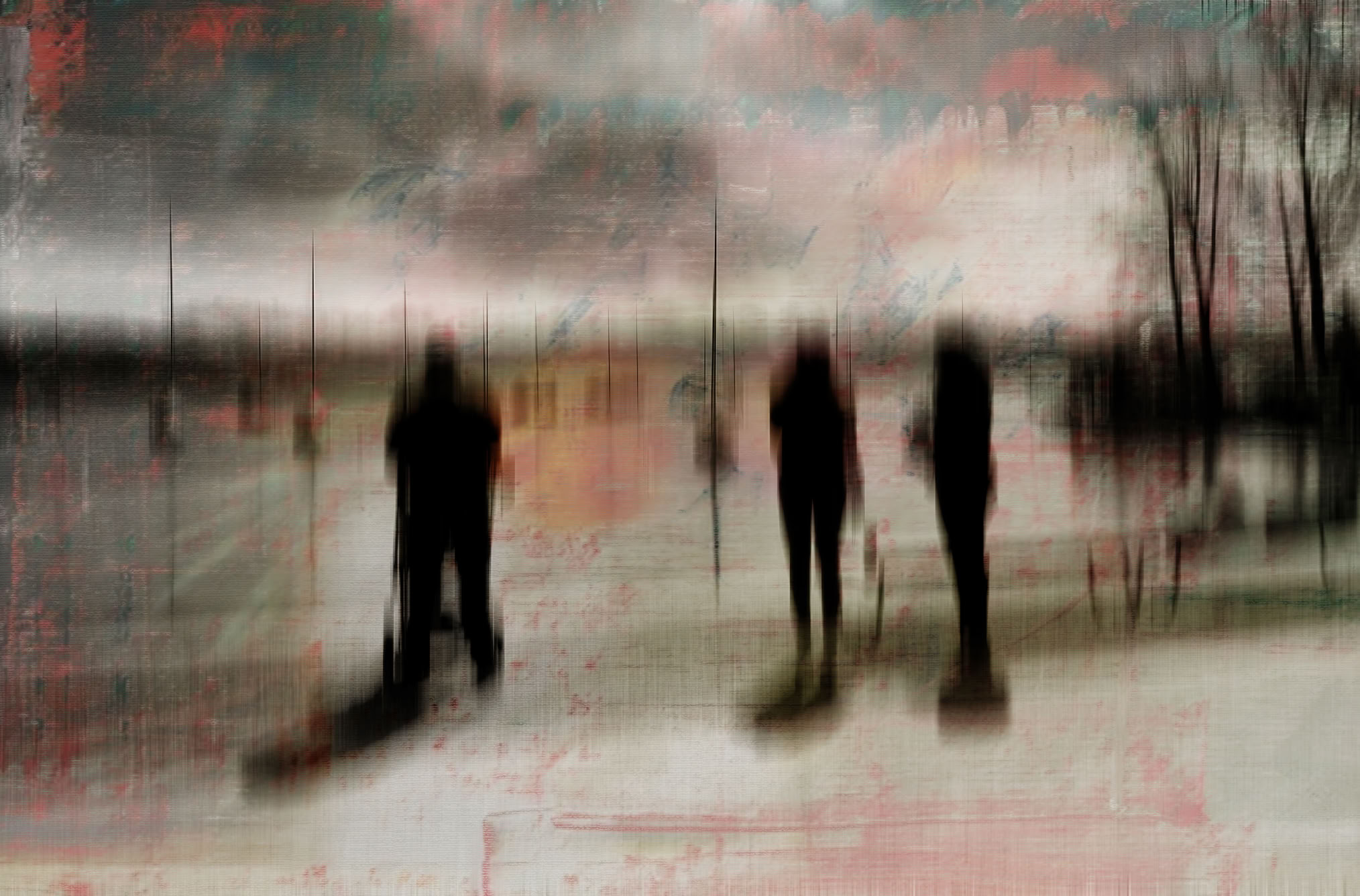 „At Zürich-lake“ from 2024“, eine ganz stille, fast poetische übermalte Fotografie, verkörpert eine friedliche Welt am Nachmittag am Zürcher See. Mit den Maßen 100x150 cm symbolisiert dieses vielschichtige Mixed-Media-Werk (Foto-Print auf Leinwand mit Acryl übermalt), die Stille der Zeit – eine Einladung zum Innehalten, Durchatmen und zum Eintauchen in eine andere Welt. Vom Künstler signiert. Preis auf Anfrage.